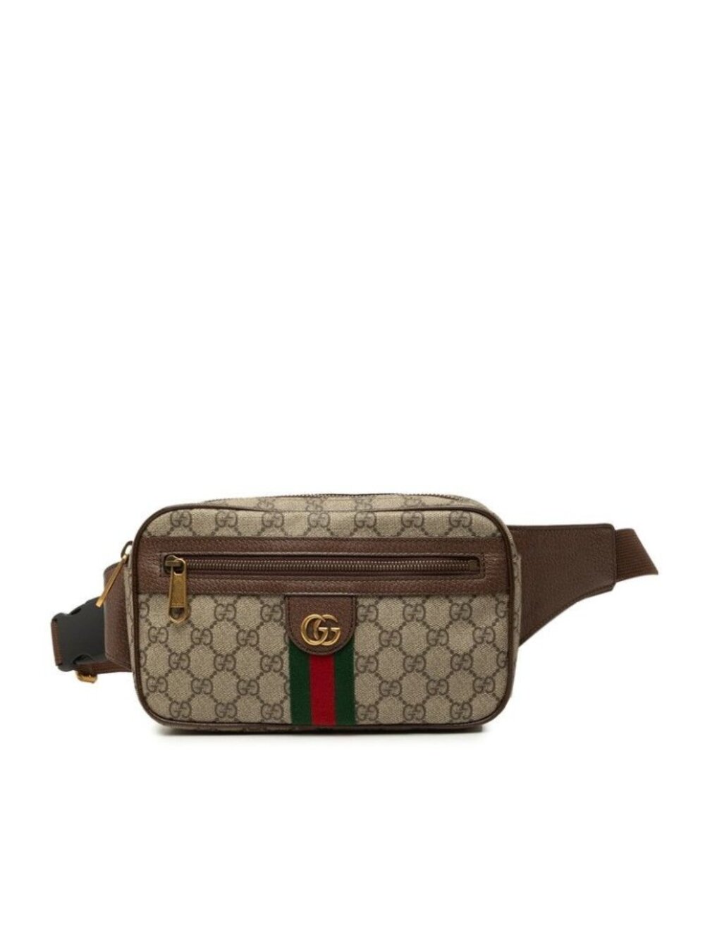 Gucci Ophidia GG Supreme Belt Bag Beige Brown Leather
